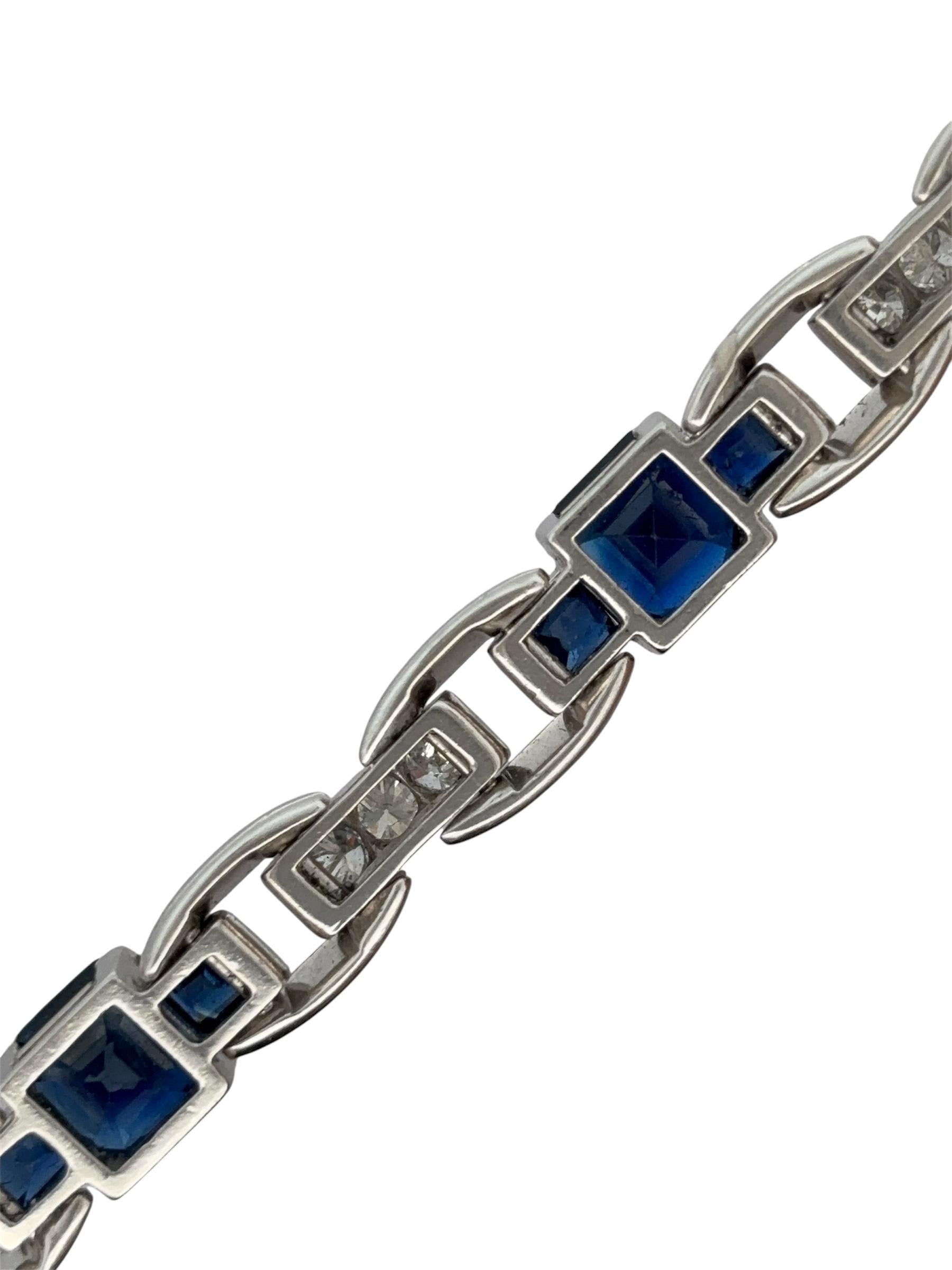 Oscar Heyman Sapphire and Diamond Bracelet For Sale 2