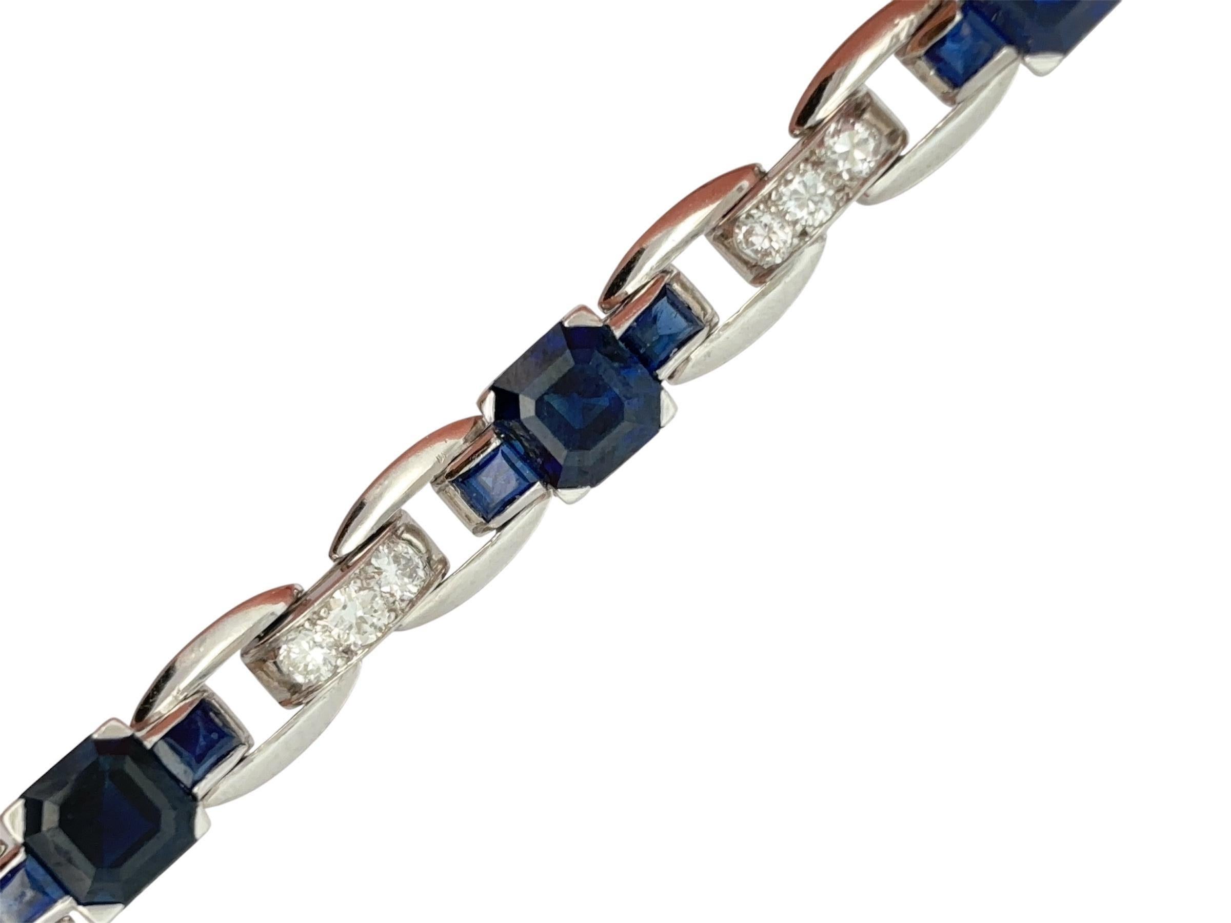 Oscar Heyman Sapphire and Diamond Bracelet For Sale 3