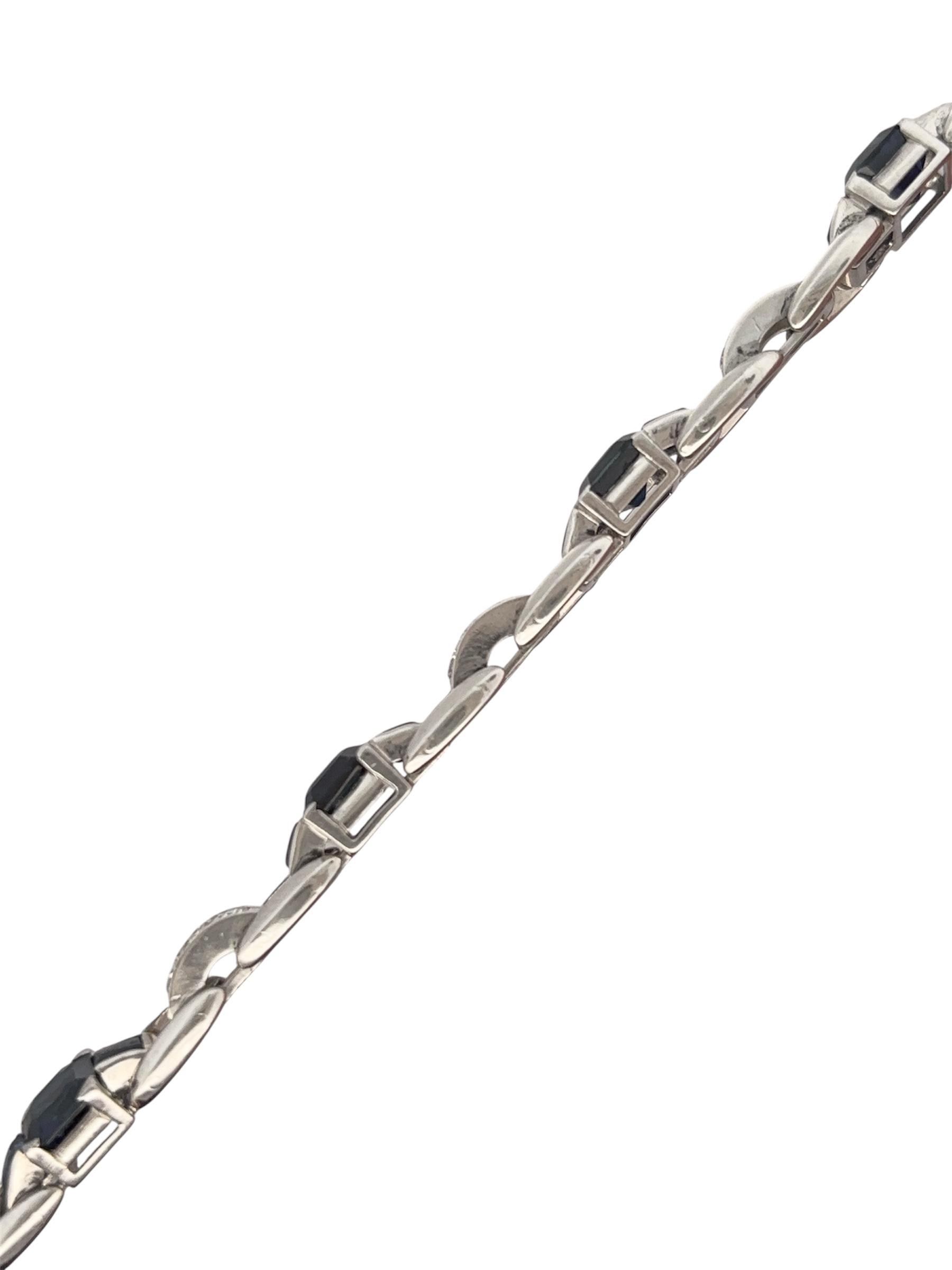 Oscar Heyman Sapphire and Diamond Bracelet For Sale 4