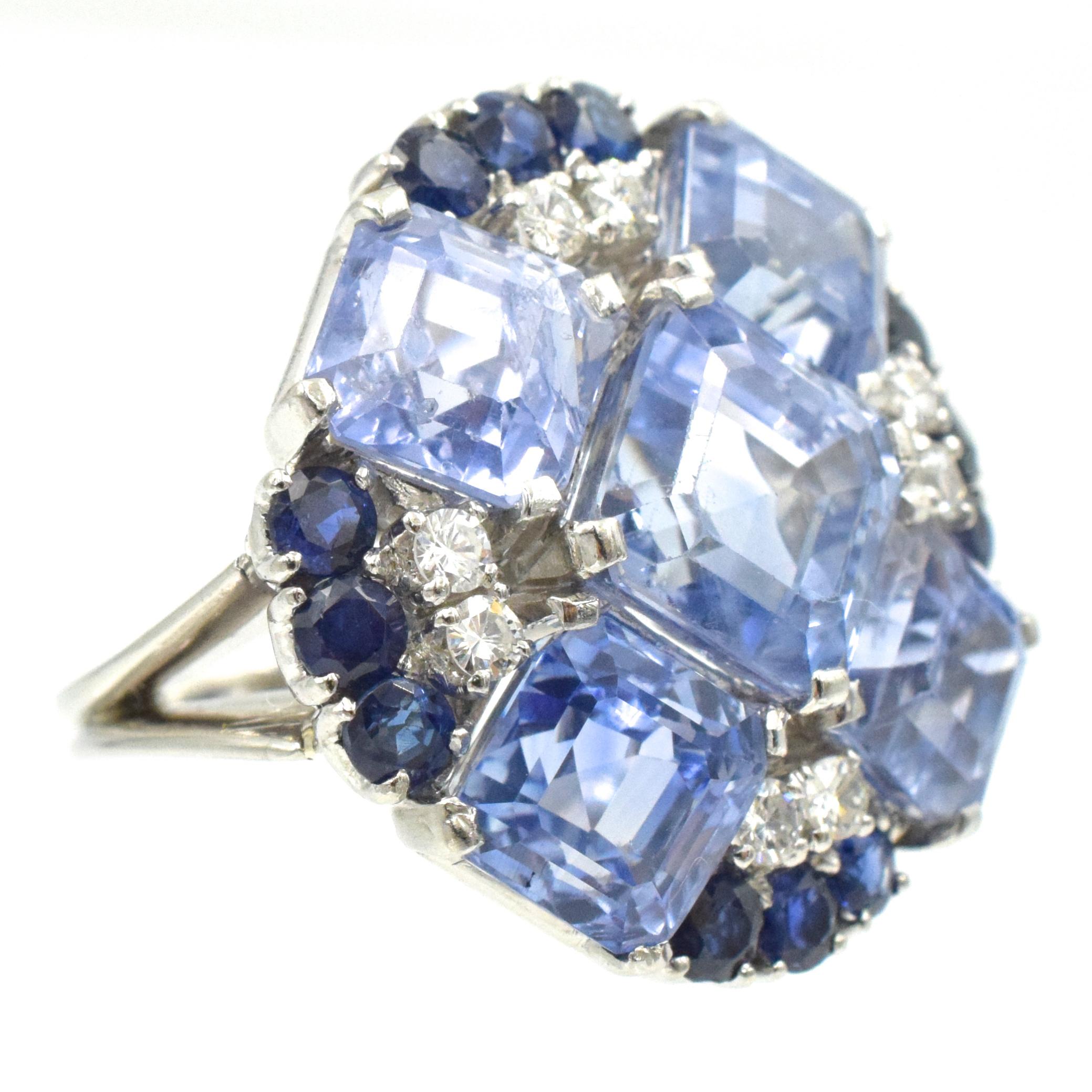 Artist Oscar Heyman Sapphire and Diamond Ring