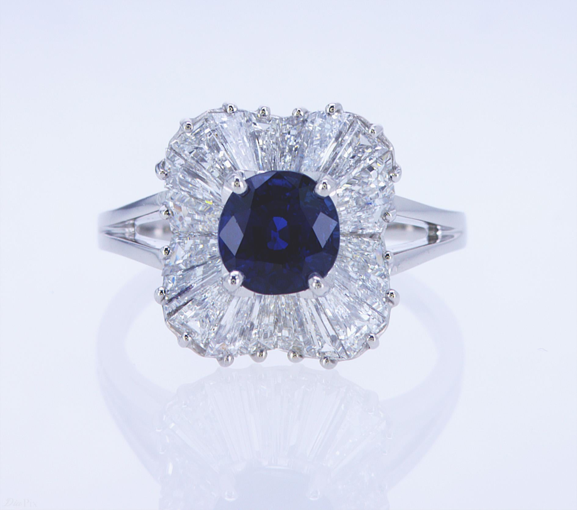 Oscar Heyman Sapphire and Diamond Ring 1