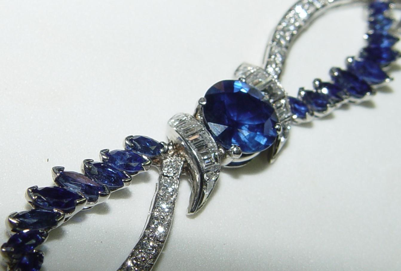 Oscar Heyman Sapphire & Diamond bracelet 7