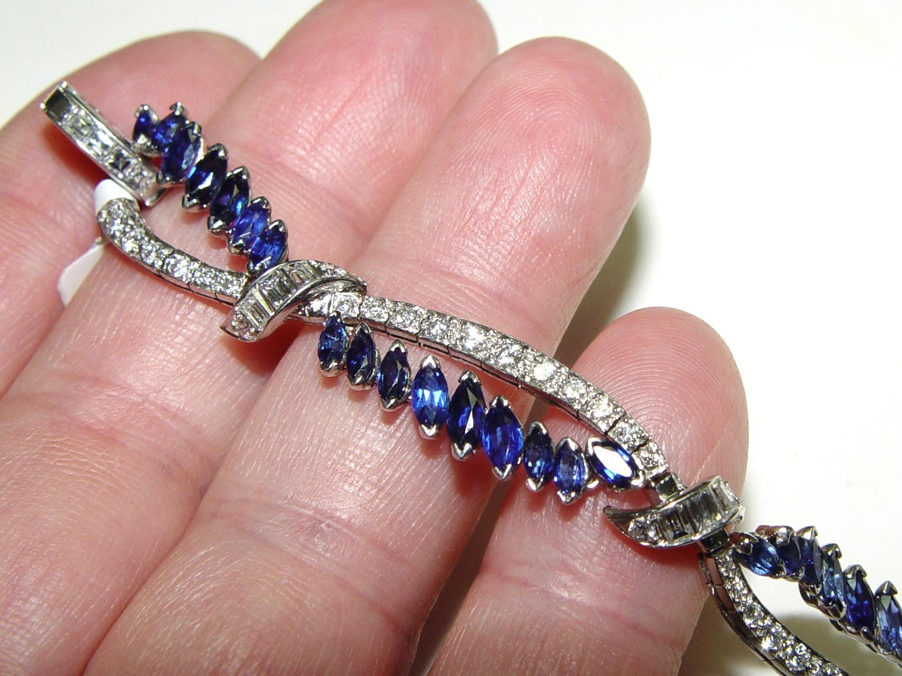 Oscar Heyman Sapphire & Diamond bracelet 7