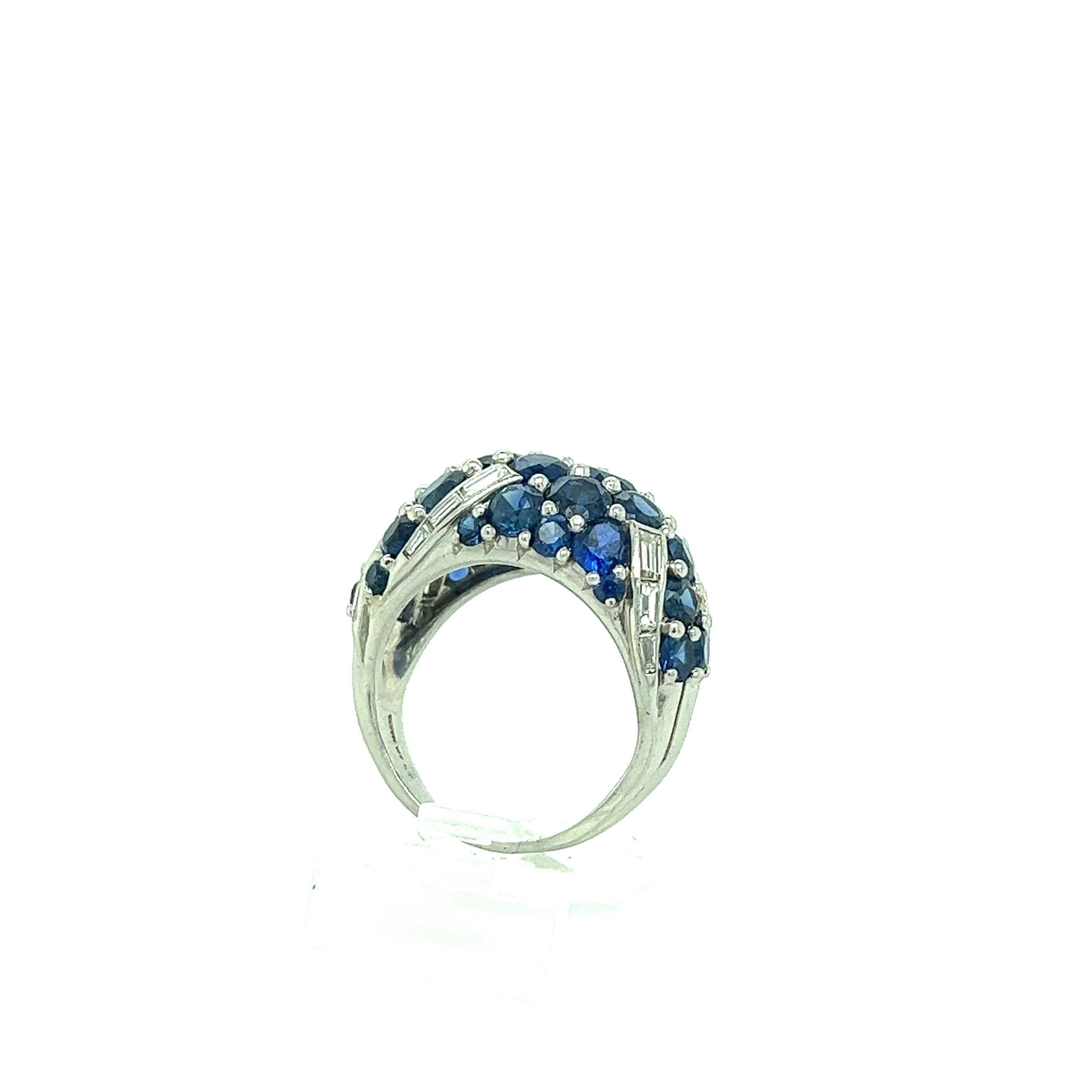 Women's Oscar Heyman Sapphire Diamond Ring For Sale