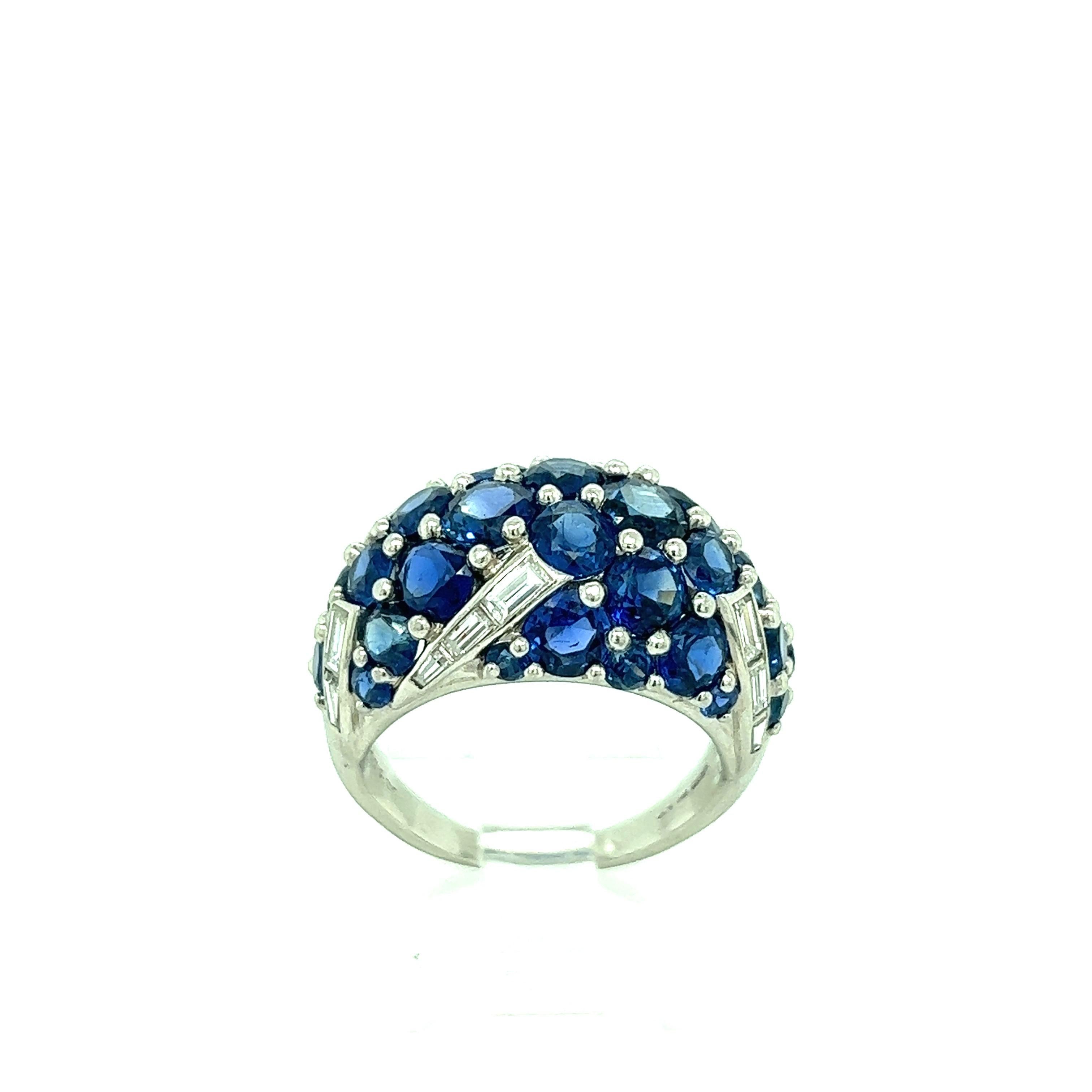 Oscar Heyman Sapphire Diamond Ring For Sale 1