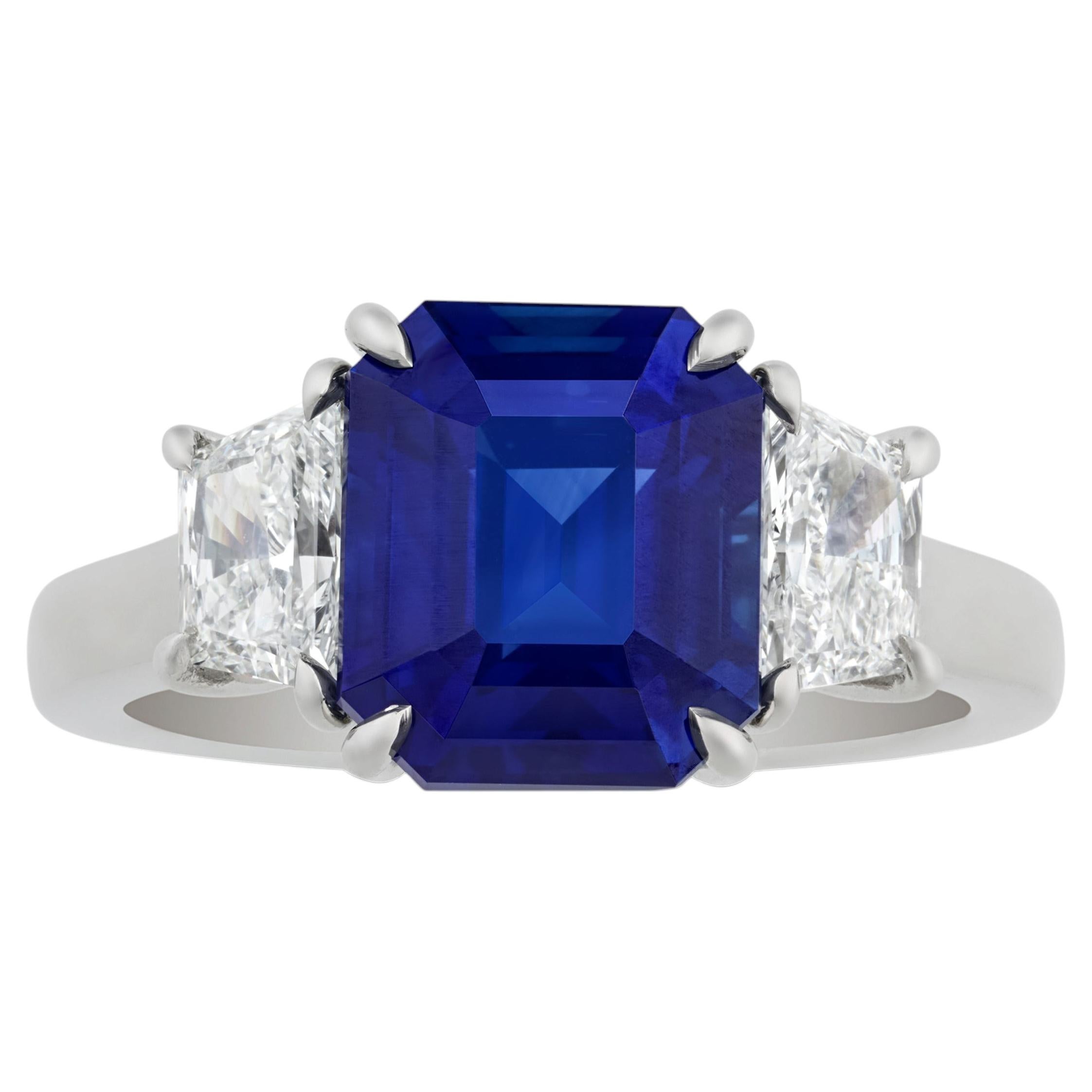 Oscar Heyman Sapphire Ring, 4.57 Carats