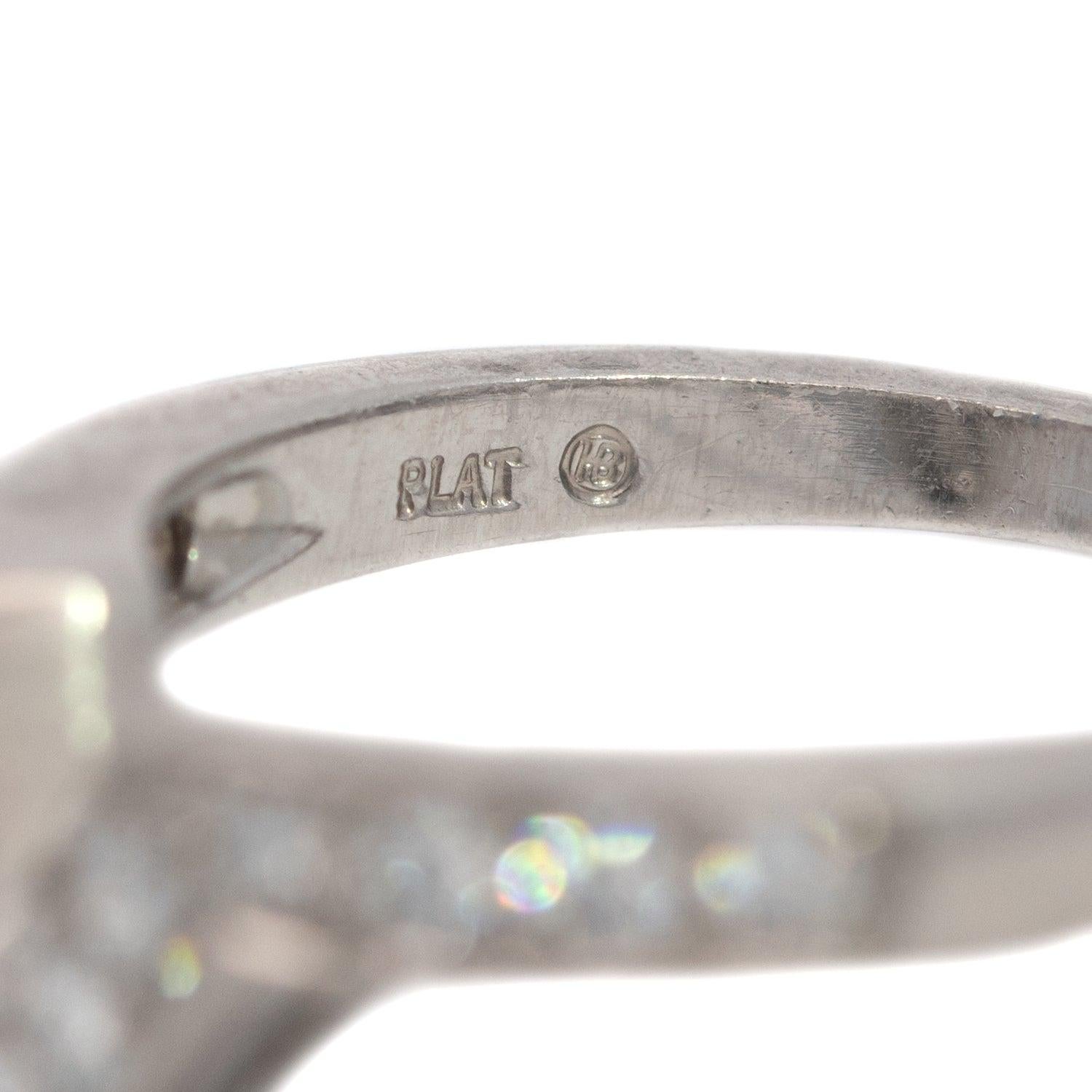 da uomo o donna Oscar Heyman Suite di fidanzamento vintage in platino con diamante marquise 1,00ct in vendita