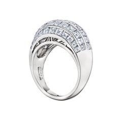 Oscar Heyman Anello in platino con diamante taglio quadrato d'epoca