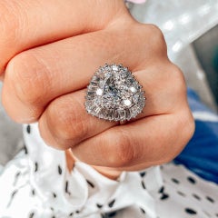 Oscar Heyman White Diamond Ballerina 1.82 Carat Trilliant Cut Engagement Ring
