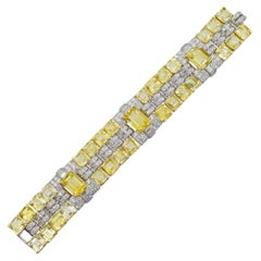 Oscar Heyman Yellow Sapphire And Diamond Bracelet 