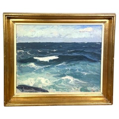 Oscar Hullgren, dipinto di Marin olio su tela, firmato e datato 40