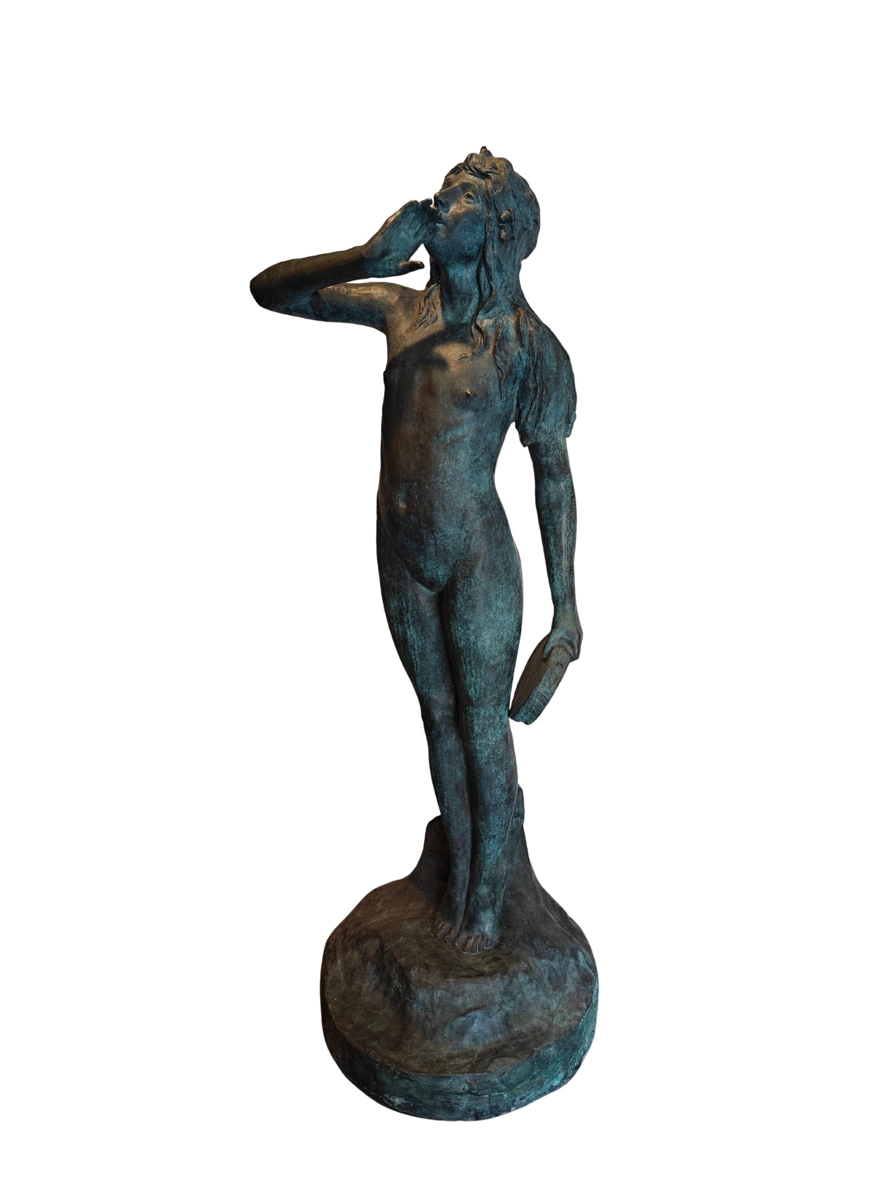 "Oscar Lenz, scultura lirica di nudo femminile allegorico dei primi anni dell'America.