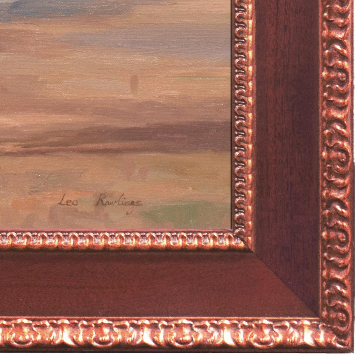 „Polospieler“, Reiter, Öl, Kastanienholz-Thoroughbred Mare, Pferd, Kriegskünstler (Realismus), Painting, von Oscar Leo Rawlings