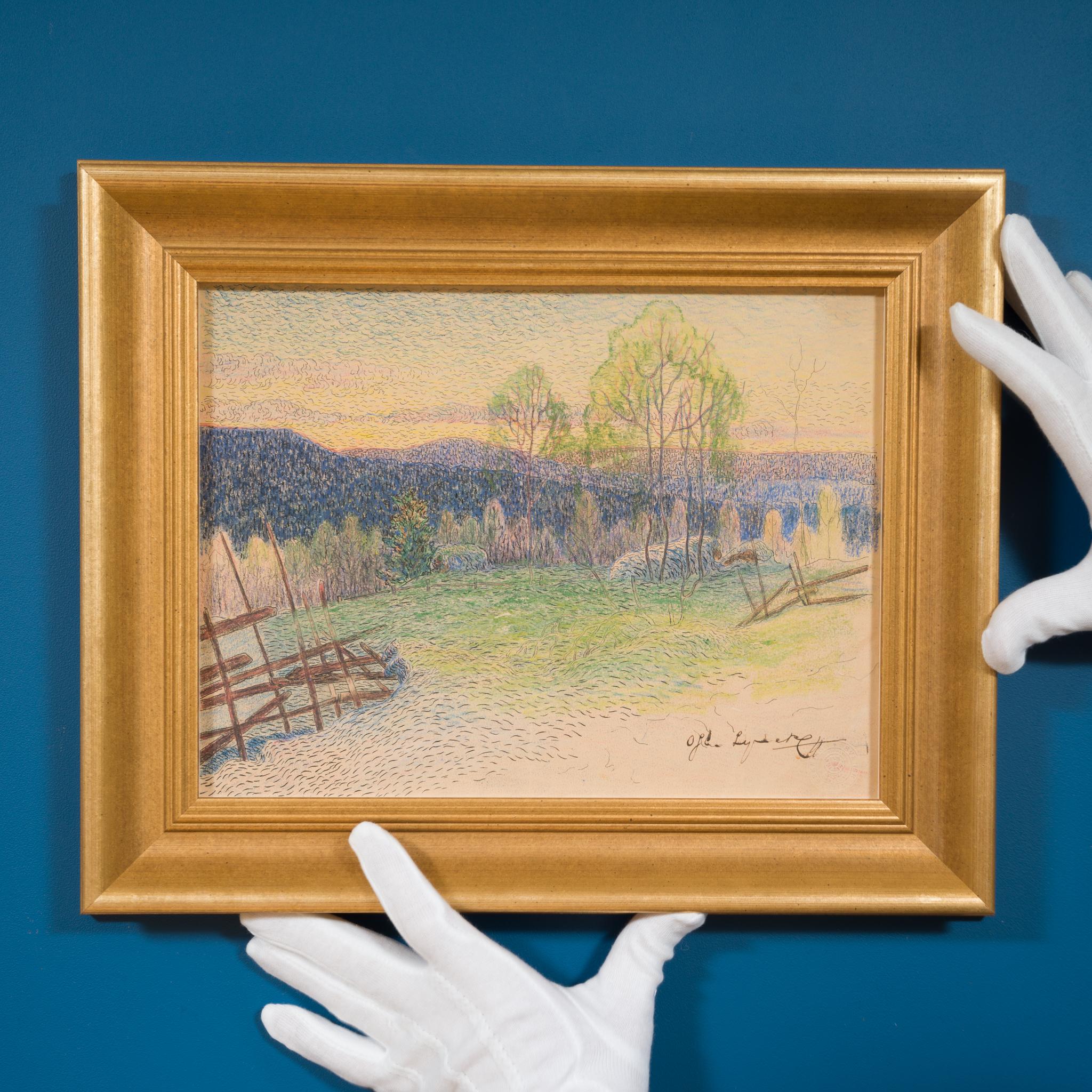 Lampe d'été précoce de l'artiste suédois Oscar Lycke, 1911 en vente 1