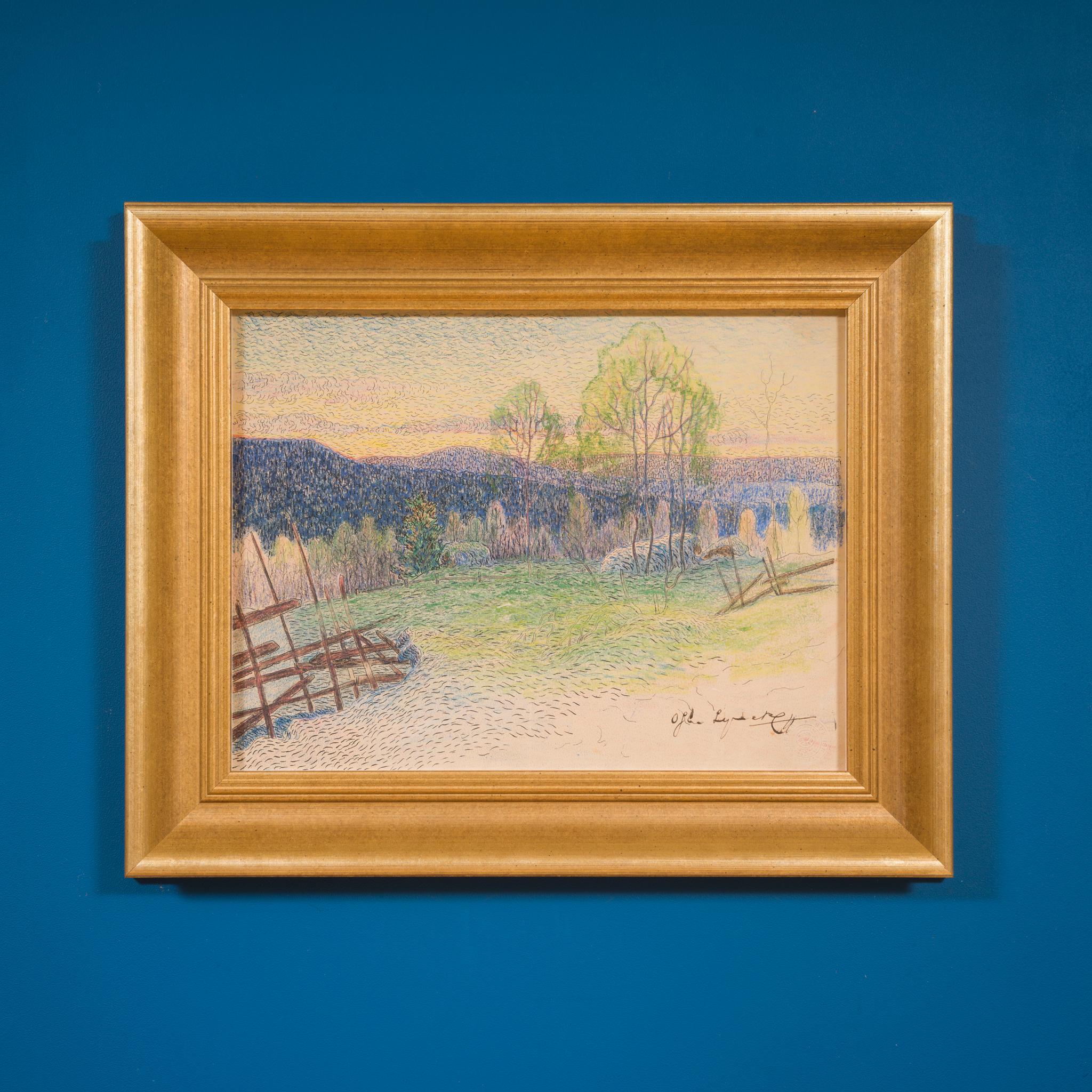 Lampe d'été précoce de l'artiste suédois Oscar Lycke, 1911 en vente 4
