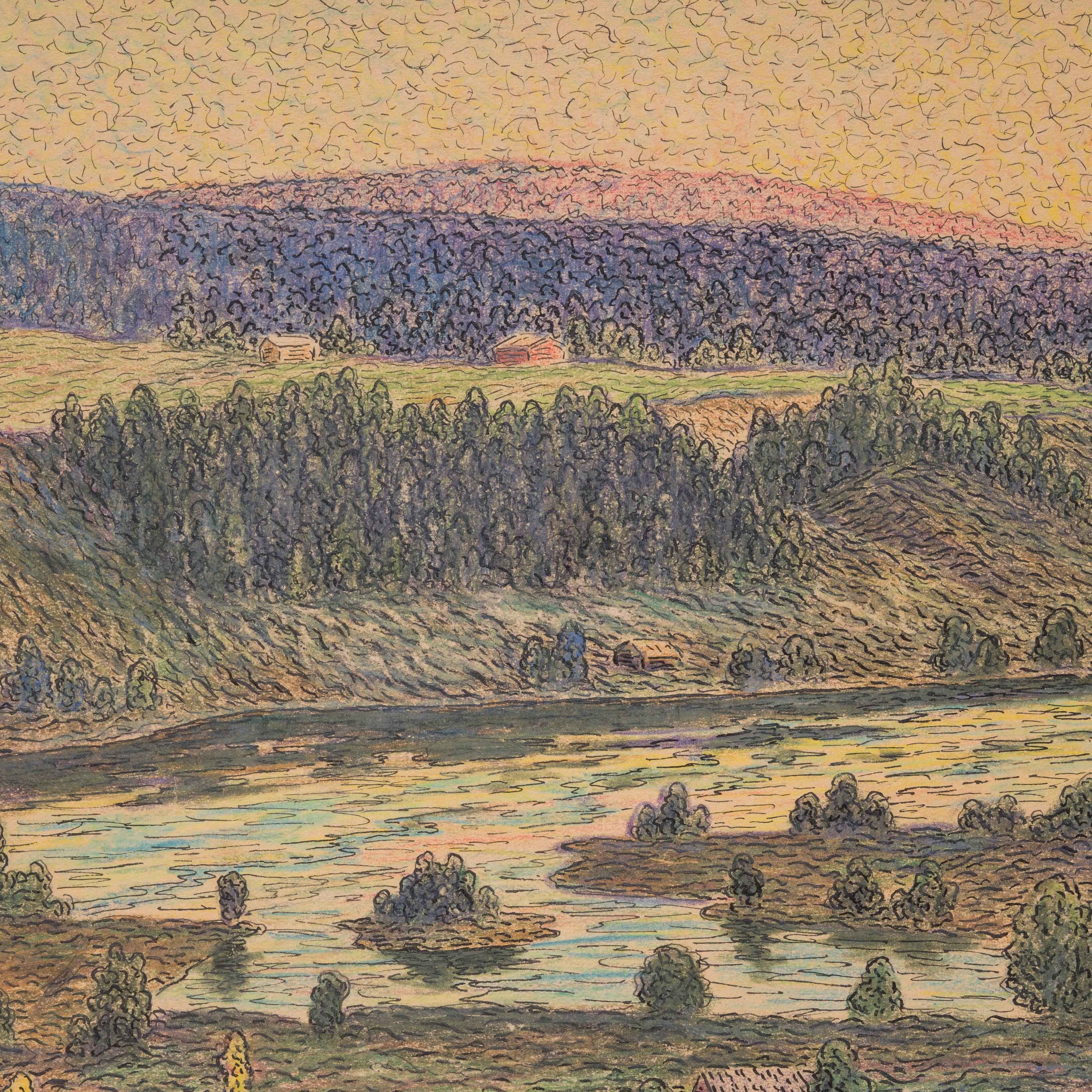 Paesaggio estivo vicino a Sundsvall, 1911 in vendita 2