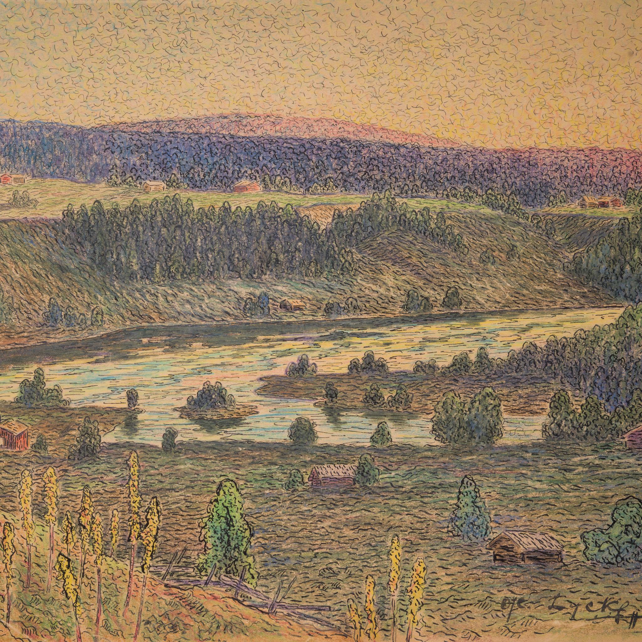 Paesaggio estivo vicino a Sundsvall, 1911 in vendita 4