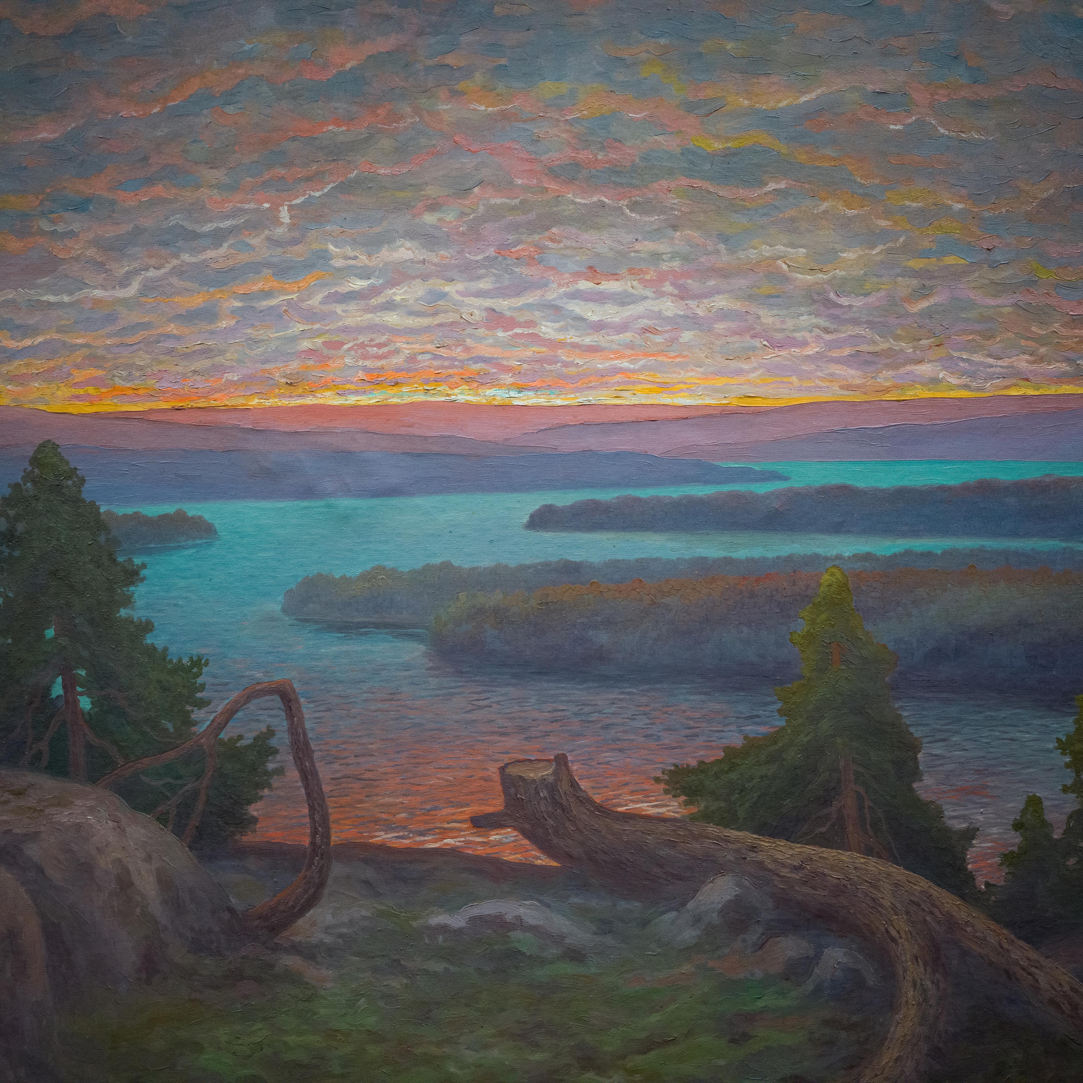 Oscar Lycke war ein schwedischer Künstler aus Sundsvall.  Er ist vor allem für seine beeindruckenden, farbenfrohen Landschaftsgemälde im Stil der Nationalromantik und des Realismus bekannt. Die Motive waren oft Berge, Wälder, Stromschnellen und
