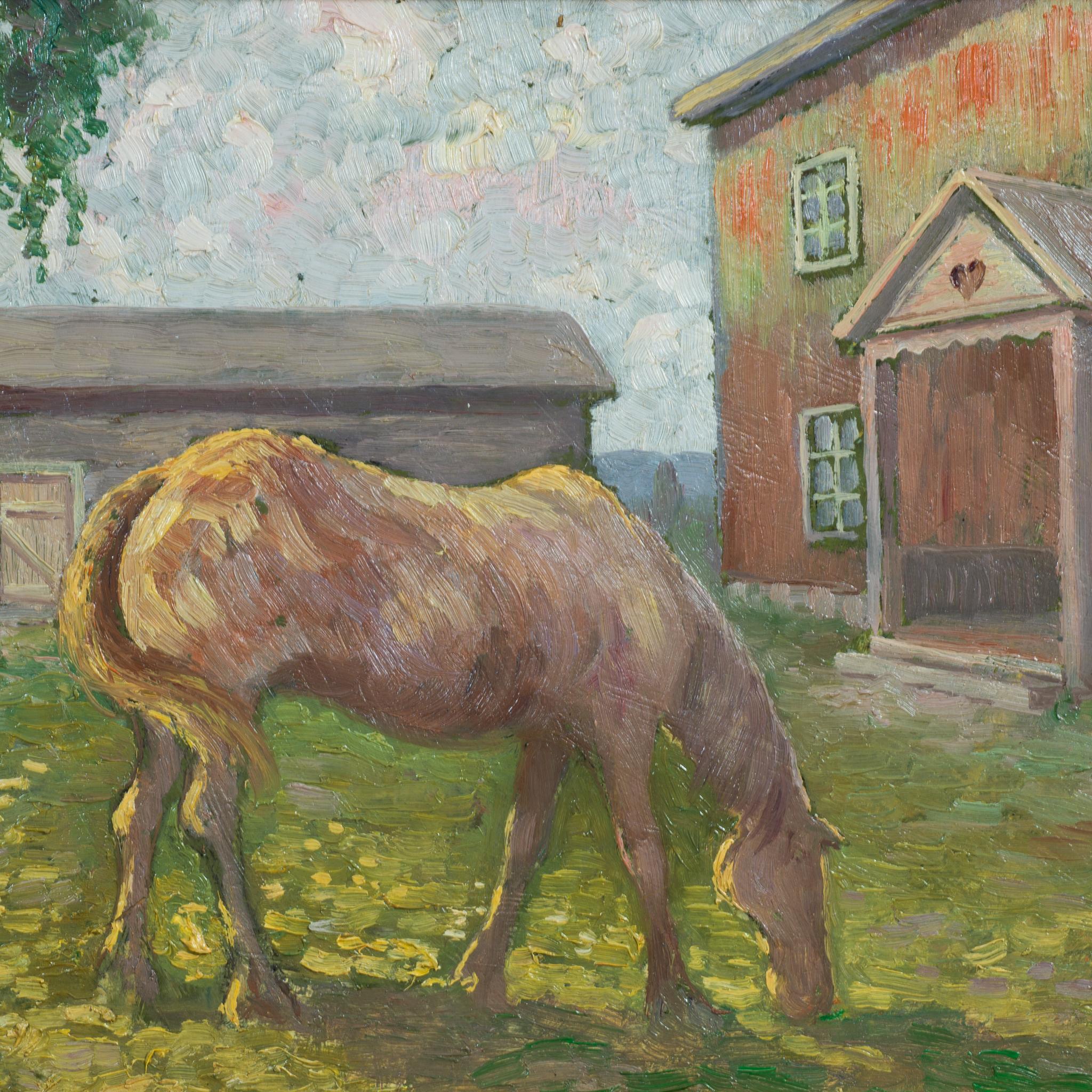 Titolo svedese: Hästkrake (Il Vecchio Nag)
olio su pannello
firmato sul retro: Osc. Lycke

Provenienza: 
Acquistato direttamente da Katarina Gunnarsson, 
che ha ereditato il dipinto da sua madre, Barbro, figlia dell'artista.

Questa affascinante