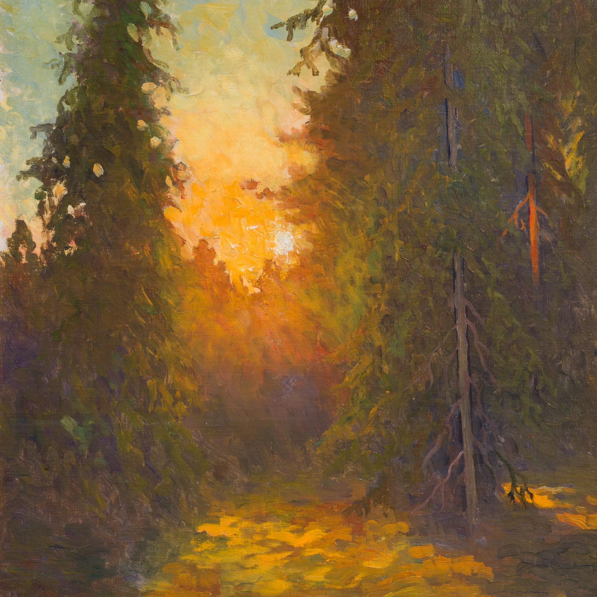 Sunset in the Forest, c. 1910 For Sale 4