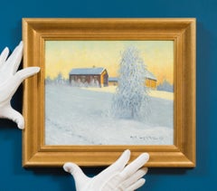 Twilight in the North – Red Houses and Winter Light