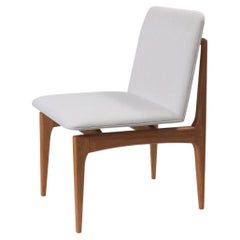 "Oscar" Minimalist Chair in Solid  Wood with Leather or Fabric