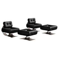 Oscar Niemeyer Alta Lounge Set pour Mobilier International, 1971, lot de 2