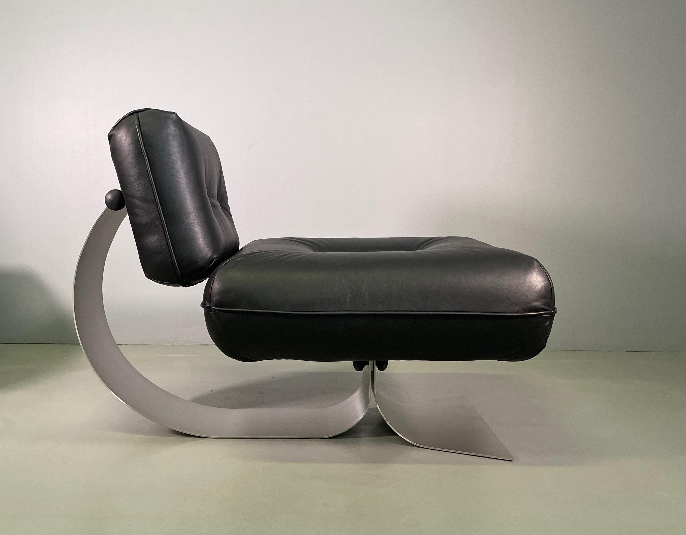 Oscar Niemeyer Armchair and Ottoman Model 