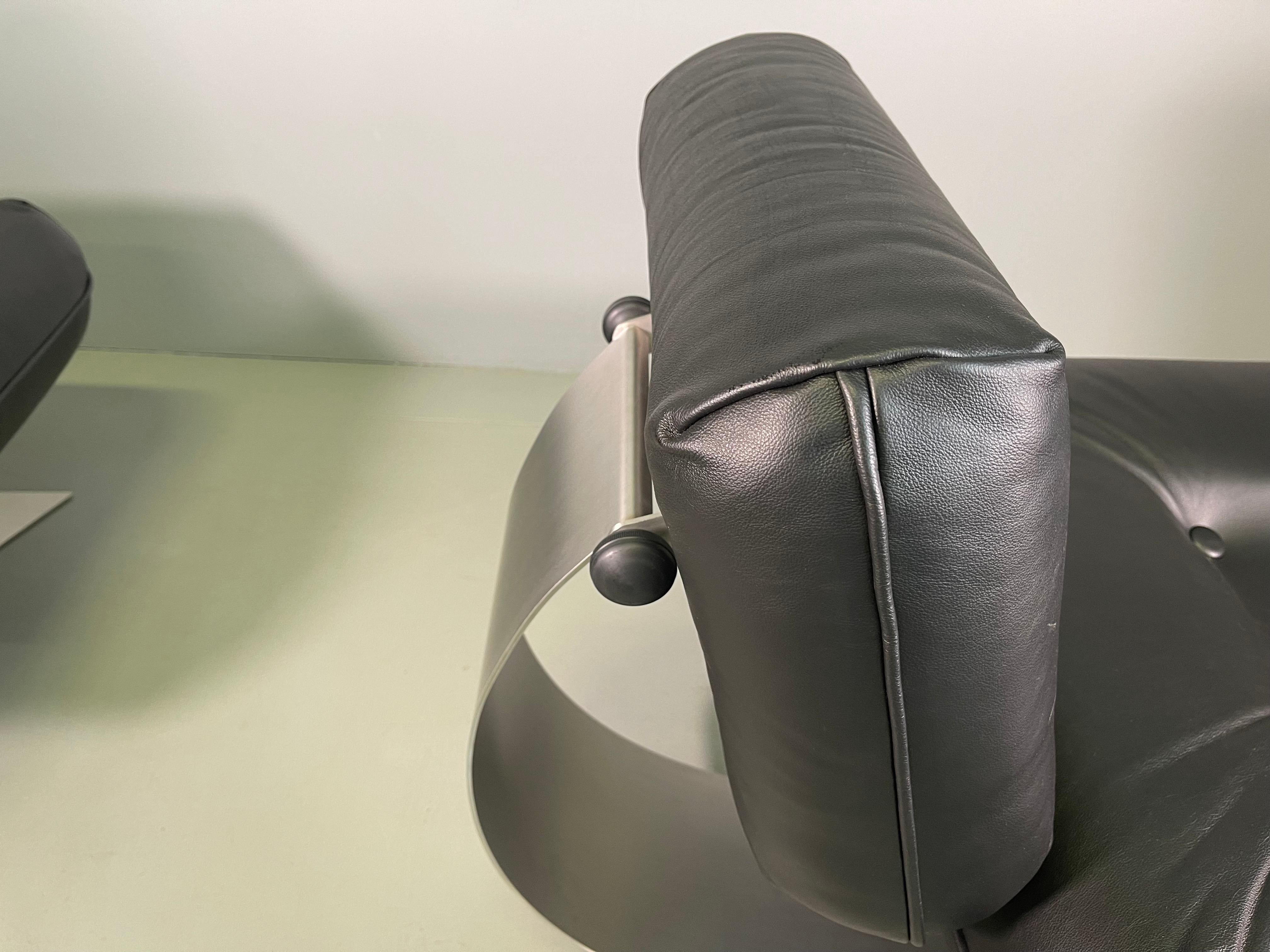Oscar Niemeyer Armchair and Ottoman Model 