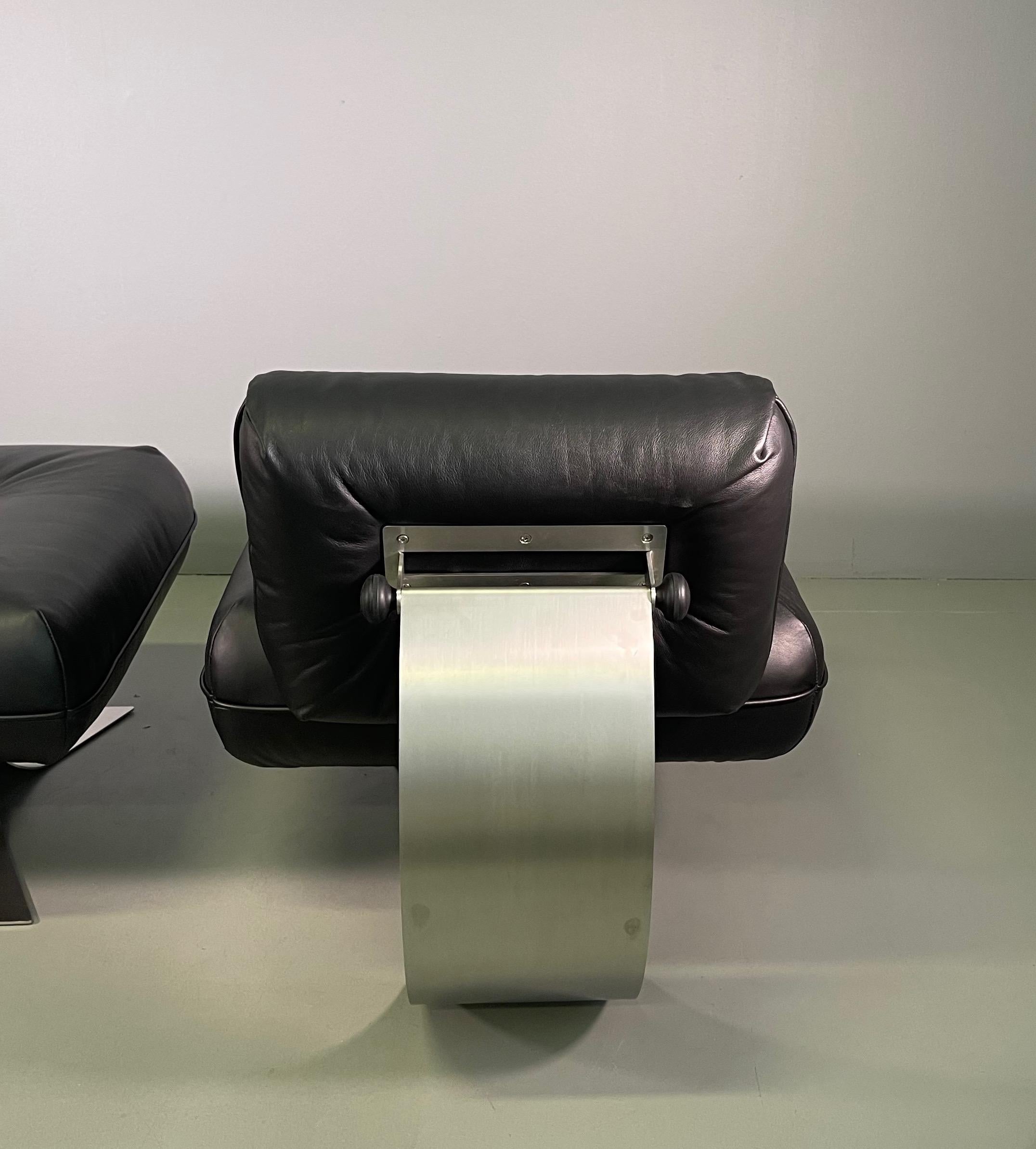 20th Century Oscar Niemeyer Armchair and Ottoman Model 