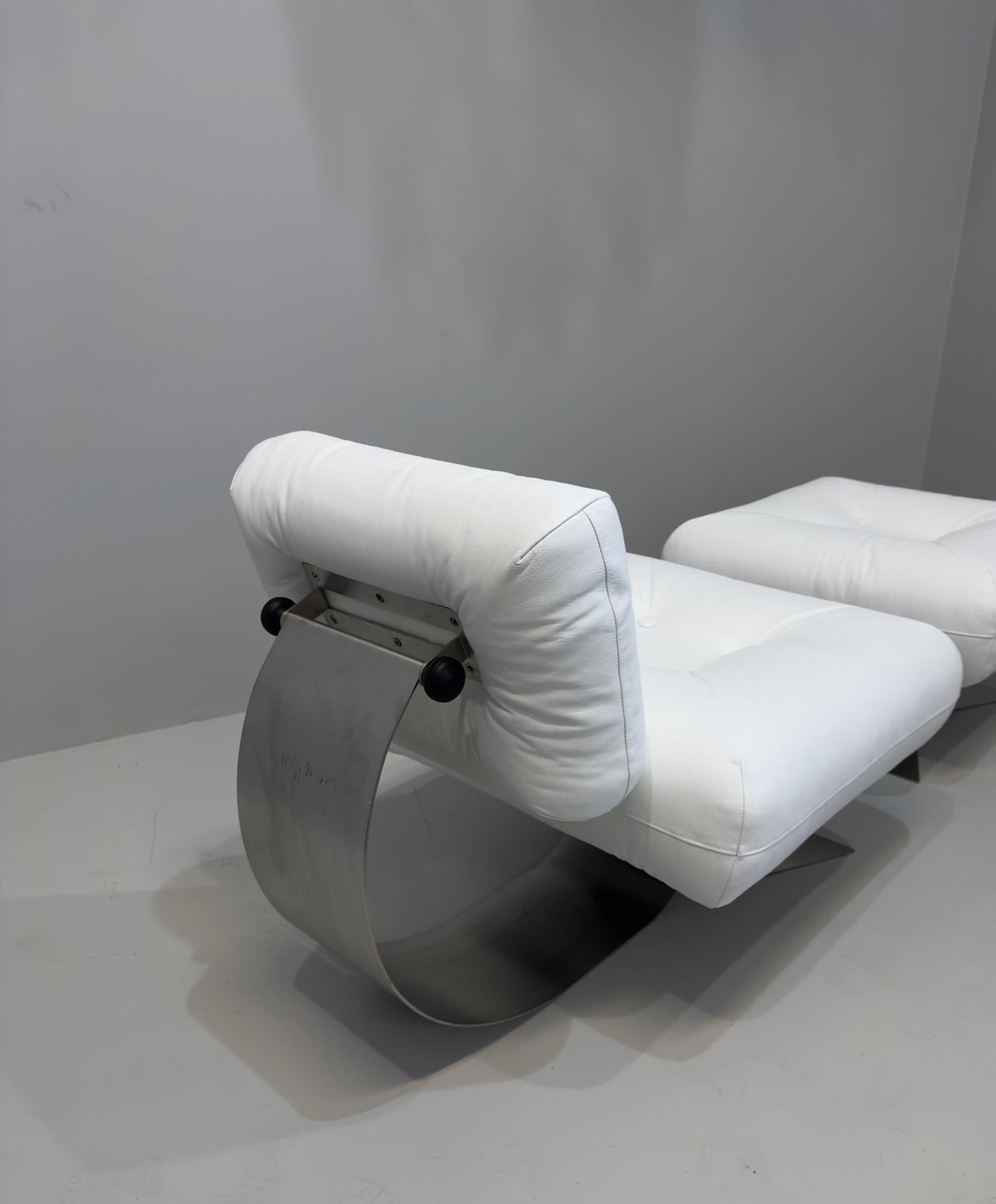 Oscar Niemeyer Armchair and Ottoman Model 