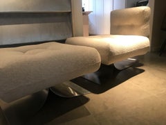 Oscar Niemeyer, Armchair and Ottoman "Alta", France, 1974