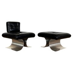 Oscar Niemeyer Attributed. Armachair & Ottoman for Aran Line