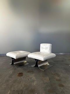 Oscar Niemeyer Attributed. Armachair & Ottoman for Aran Line