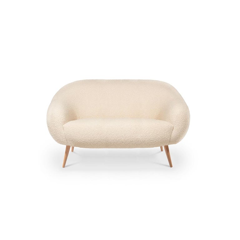 Oscar Niemeyer Inspired Bouclé Fabric 2-Seat Sofa For Sale at 1stDibs | two  seat chair, boucle two seater sofa, 2 seater boucle sofa