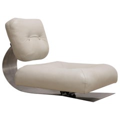 Vintage Oscar Niemeyer White "Alta" Lounge Chair