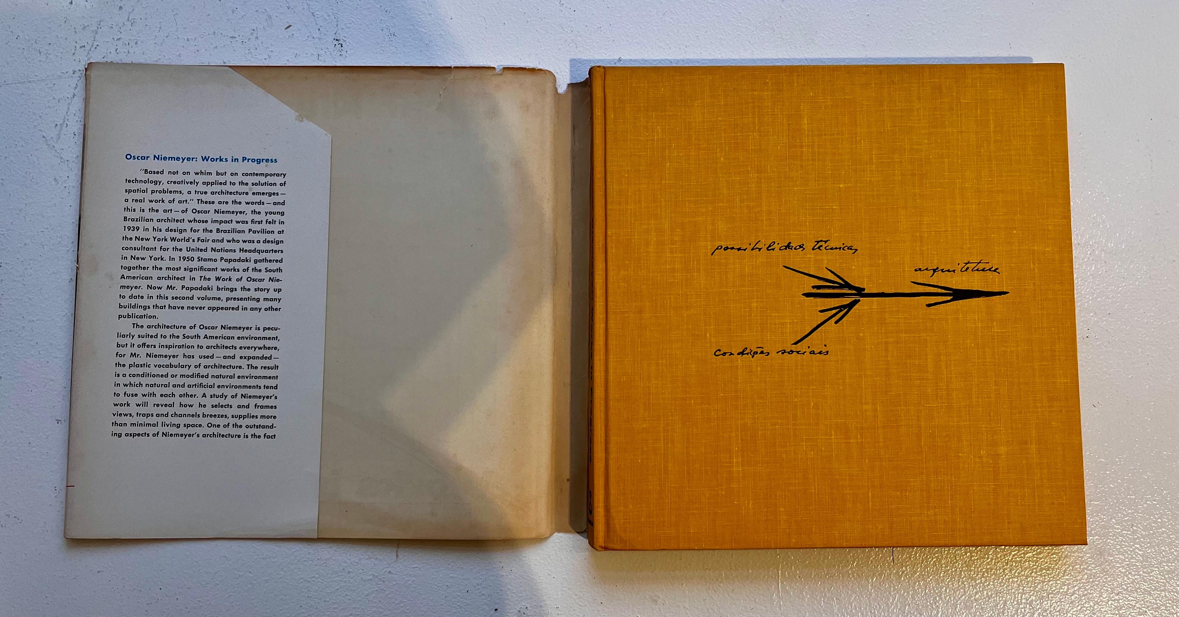 Oscar Niemeyer: Works in Progress, Hard Cover with Dust Jacket, 1958 For Sale 3