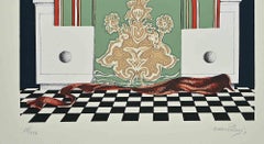 La Diva  - Lithographie originale d'Oscar Pelosi - années 1980