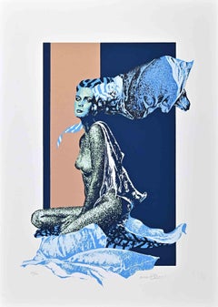 Woman - Original Siebdruck von Oscar Pelosi - 1980er Jahre