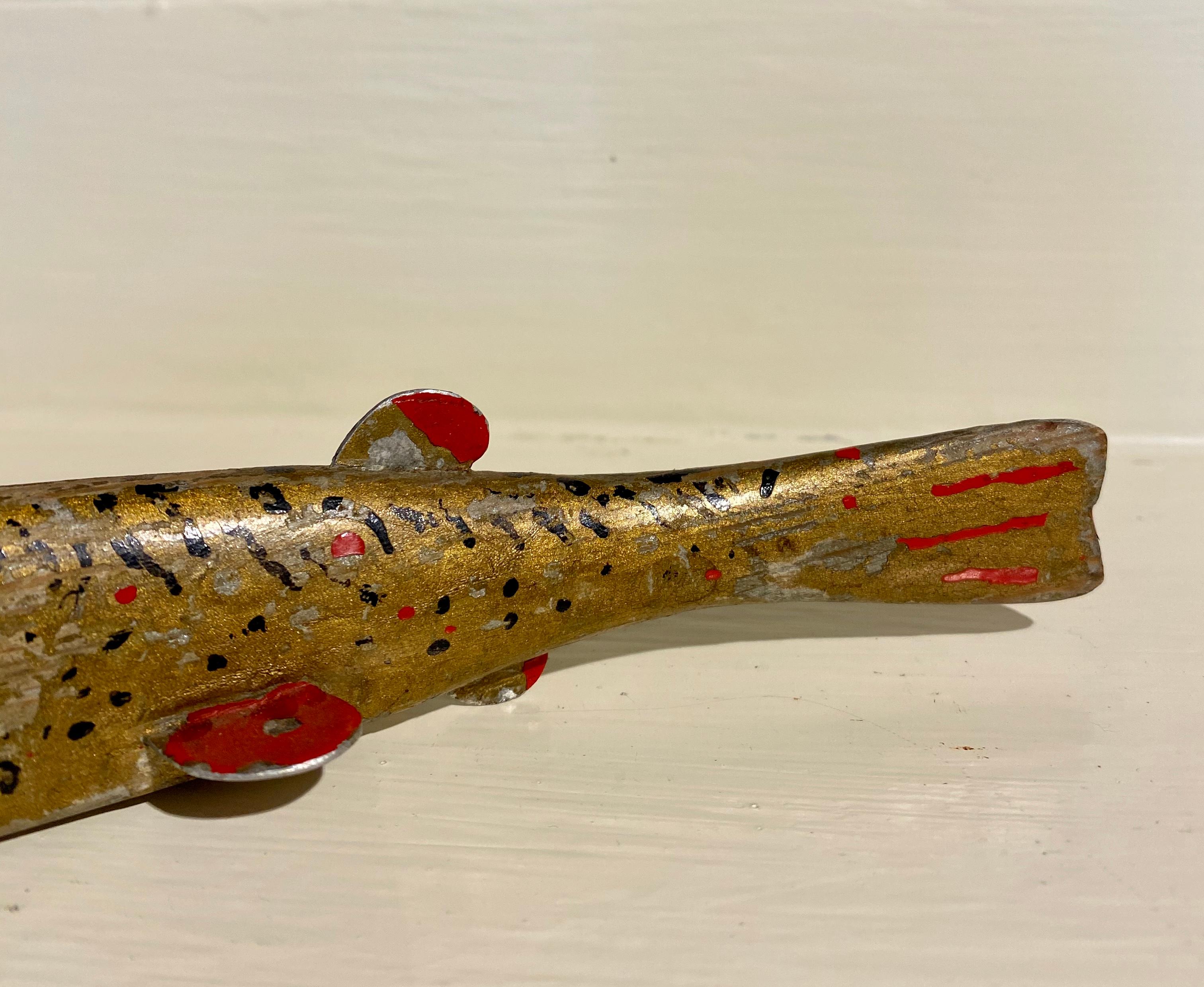 Folk Art Oscar Peterson Brook Trout Decoy, circa 1920s