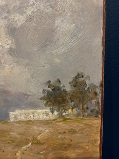 Oil Landscape of House and Tree
