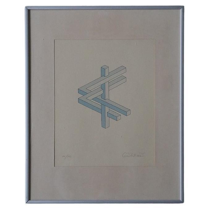 Oscar Reutersvärd, Figuras imposibles, Litografía en color, Enmarcada