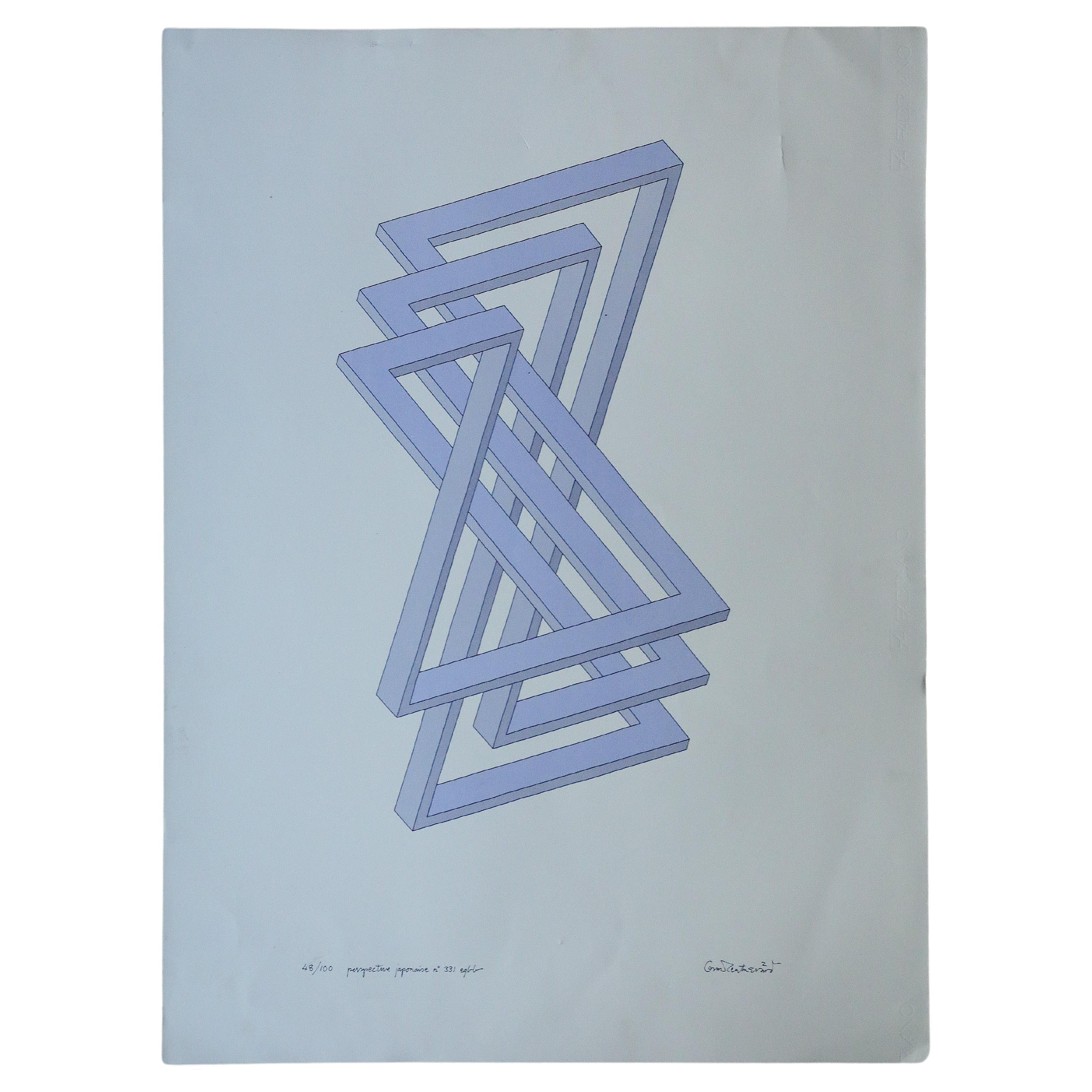 Oscar Reutersvärd, Figuras imposibles, Perspectiva japonesa nº 331, Litografía en venta