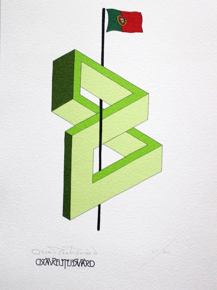 Quinze figures impossibles européennes, Portugal - Mixed Media Art de Oscar Reutersvärd 