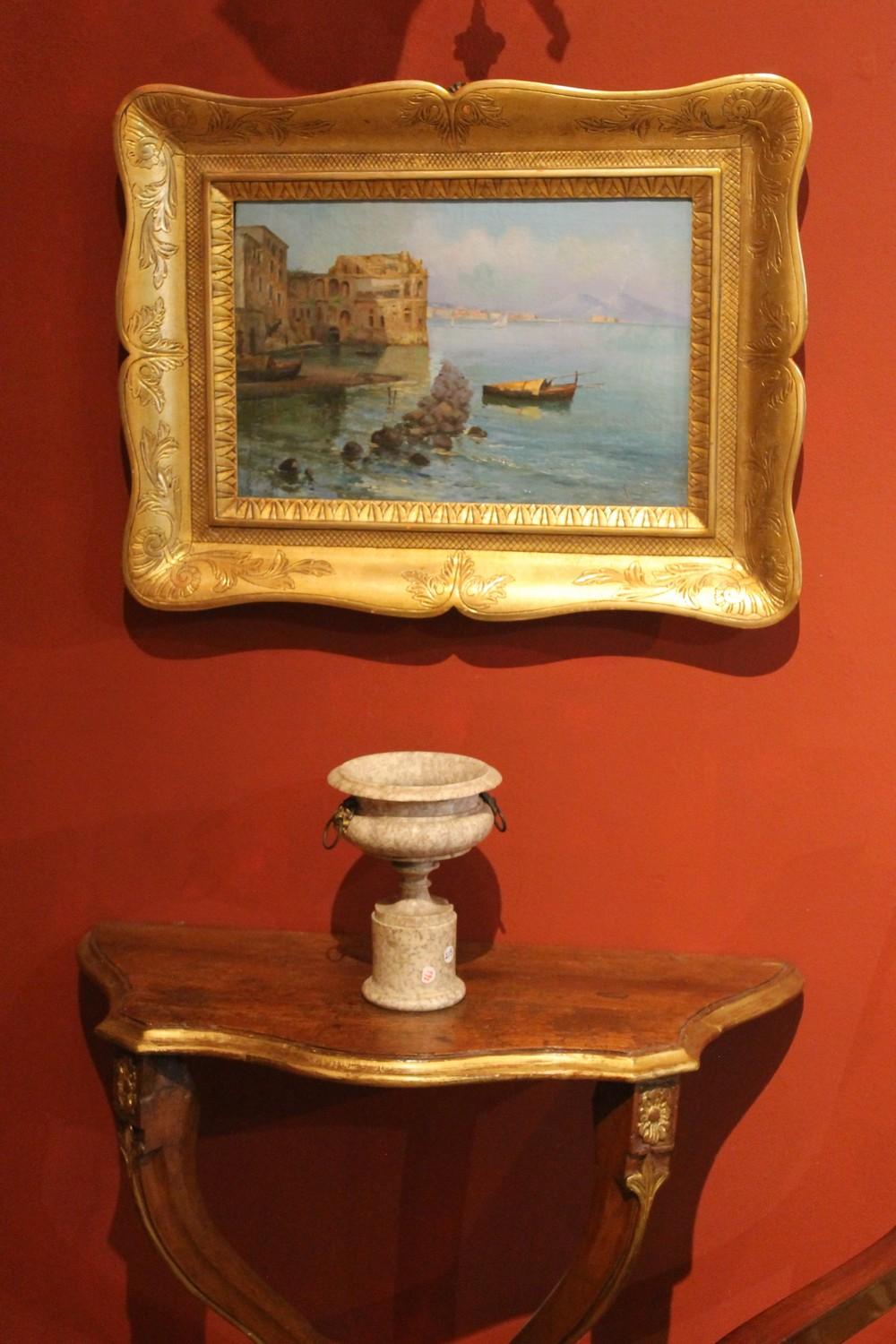 Italian Impressionist 19th Century Oil on Canvas Marine Landscape Painting 2