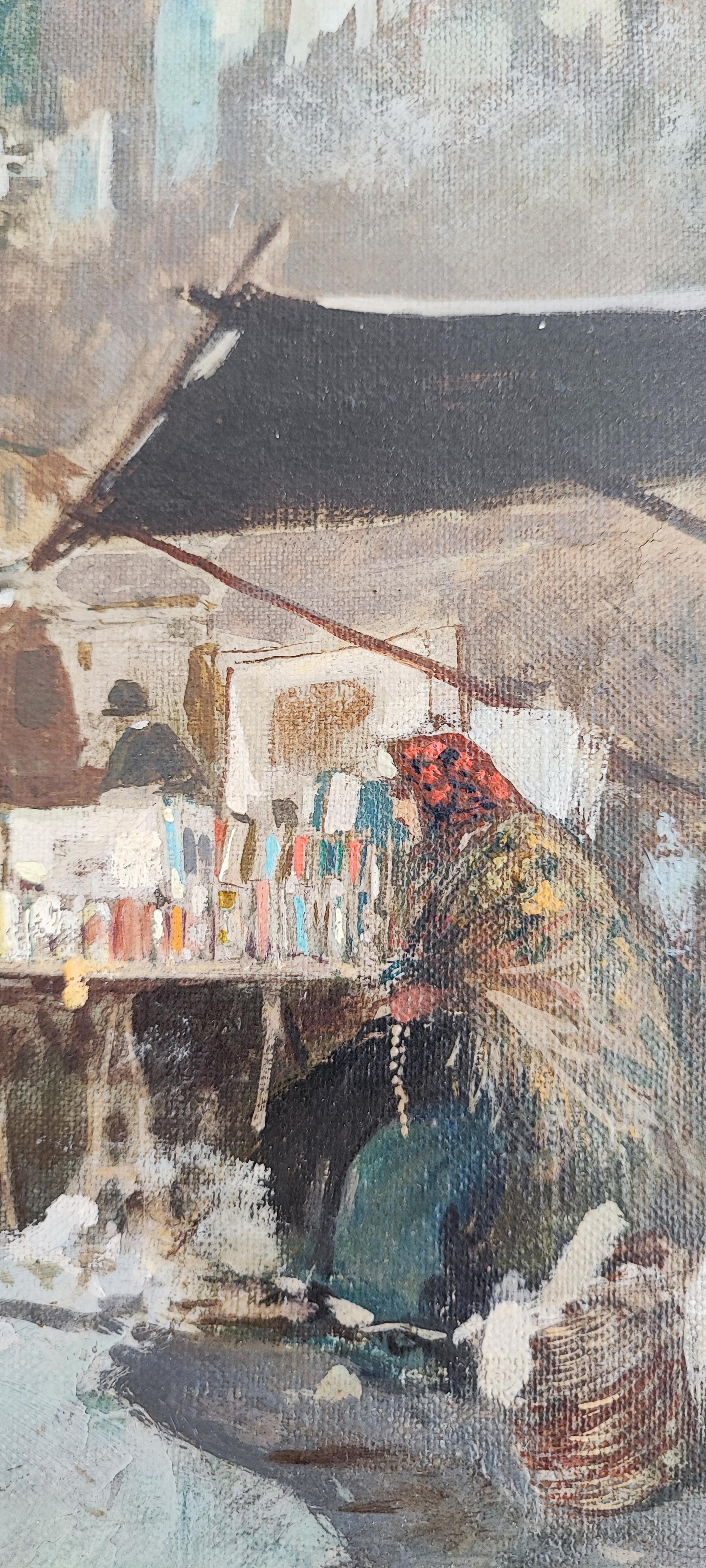 Piccolo mercato vivace di Napoli e vista sul Vesuvio 3