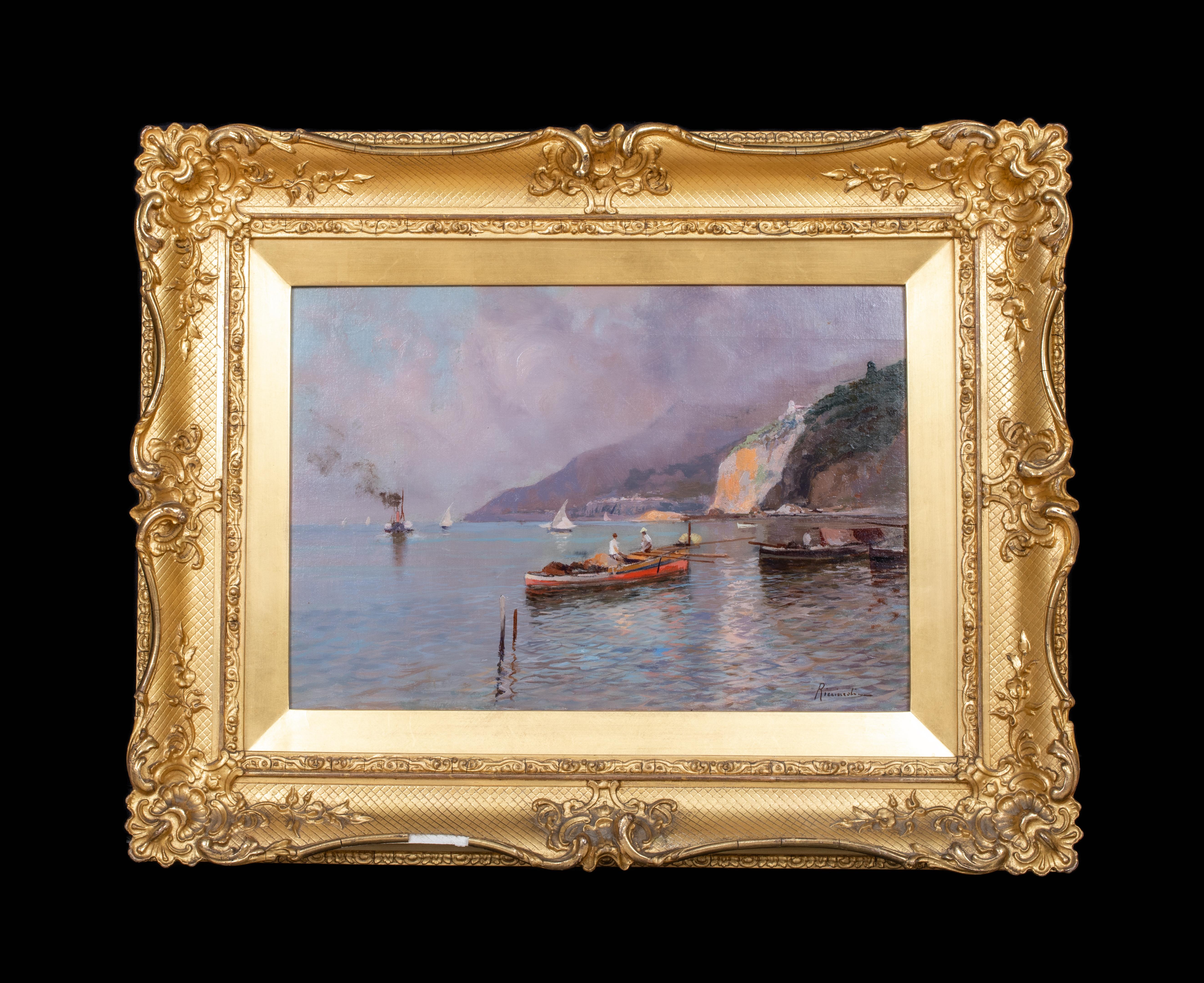 La côte amalfitaine 19ème siècle Oscar Ricciardi (1864-1935) en vente 1