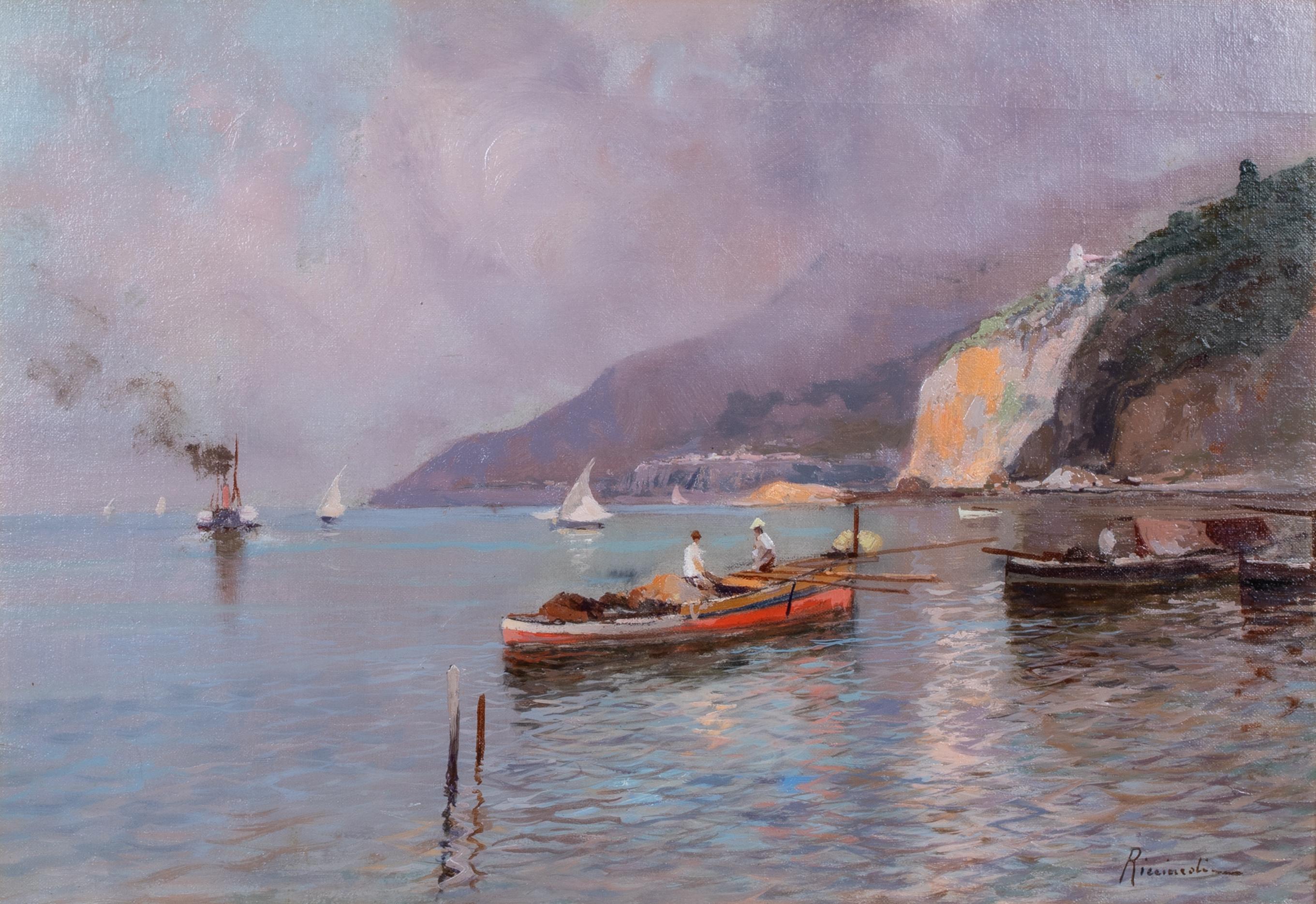 The Amalfi Coast 19th Century Oscar Ricciardi (1864-1935) For Sale 2