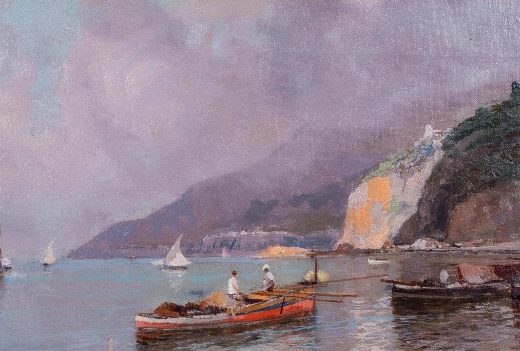 La côte amalfitaine 19ème siècle Oscar Ricciardi (1864-1935) en vente 7