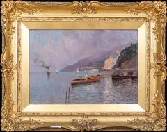 La côte amalfitaine 19ème siècle Oscar Ricciardi (1864-1935)